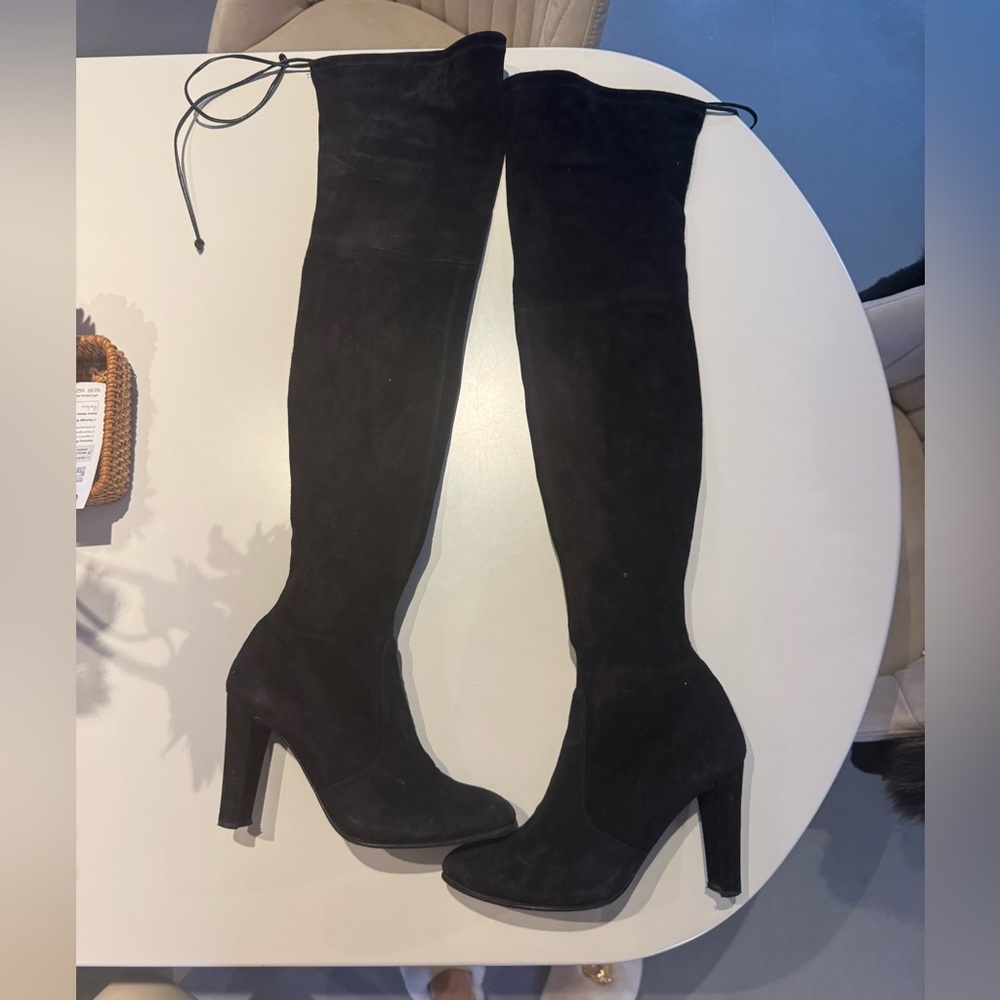 Stuart Weitzman Black Over-the-Knee Boots - Picture 2 of 5